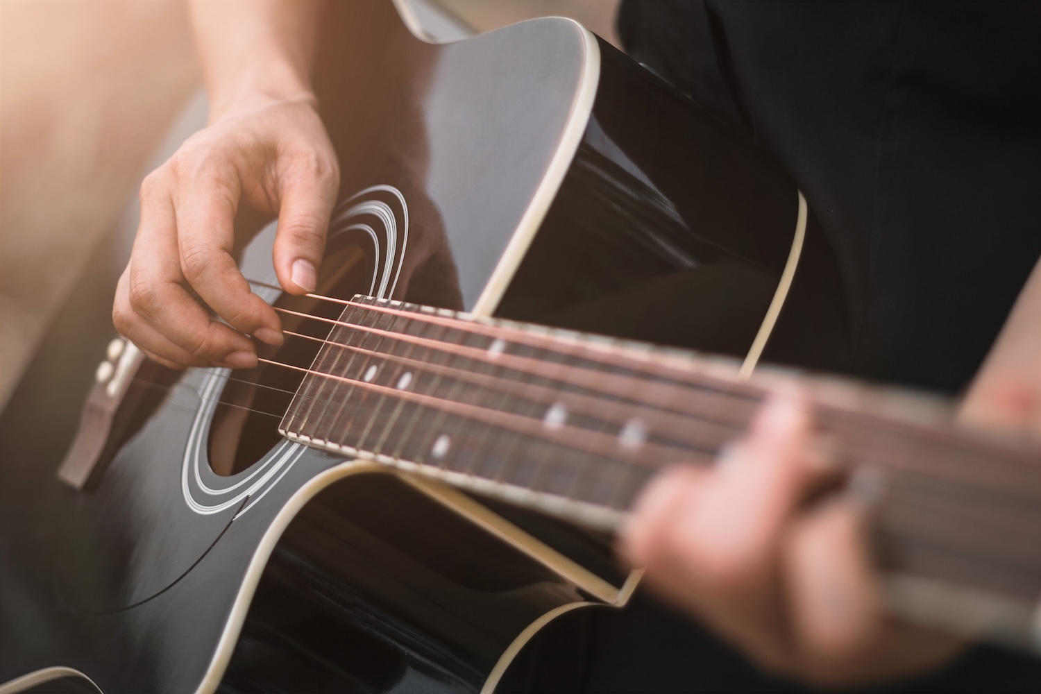 Musician playing guitar